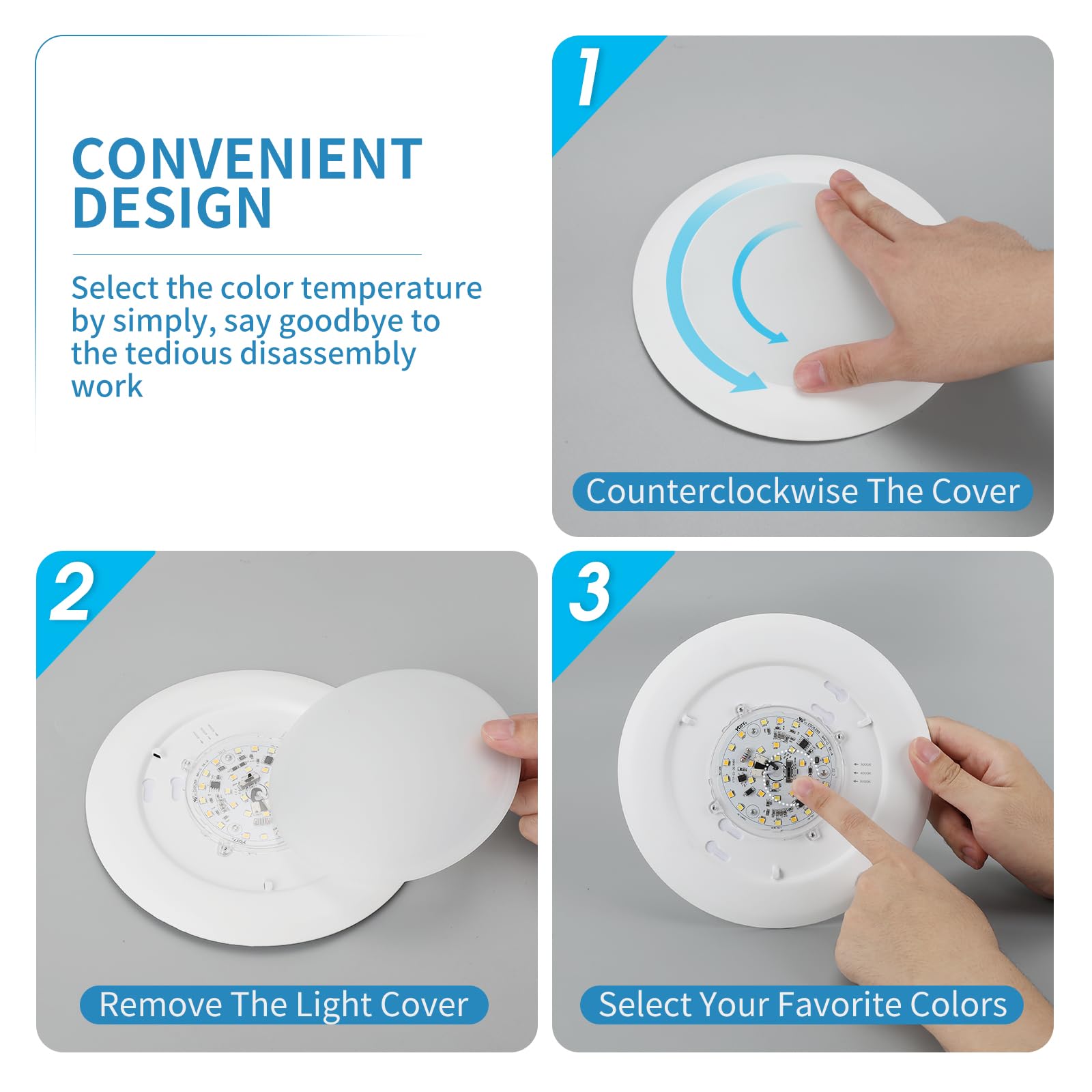 Ecoeler LED disc light energy-efficient design for long-term savings.