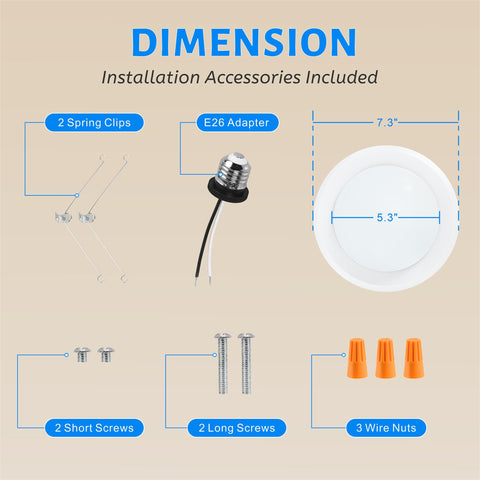 ECOELER 6inch LED disk light energy-efficient option with 1000 lumens output.