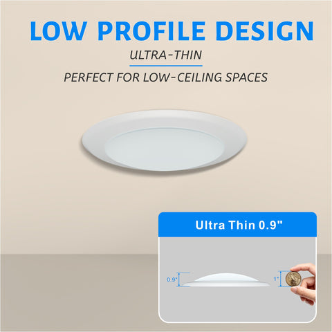 ECOELER 6inch LED disk light low-profile design complements modern ceilings.