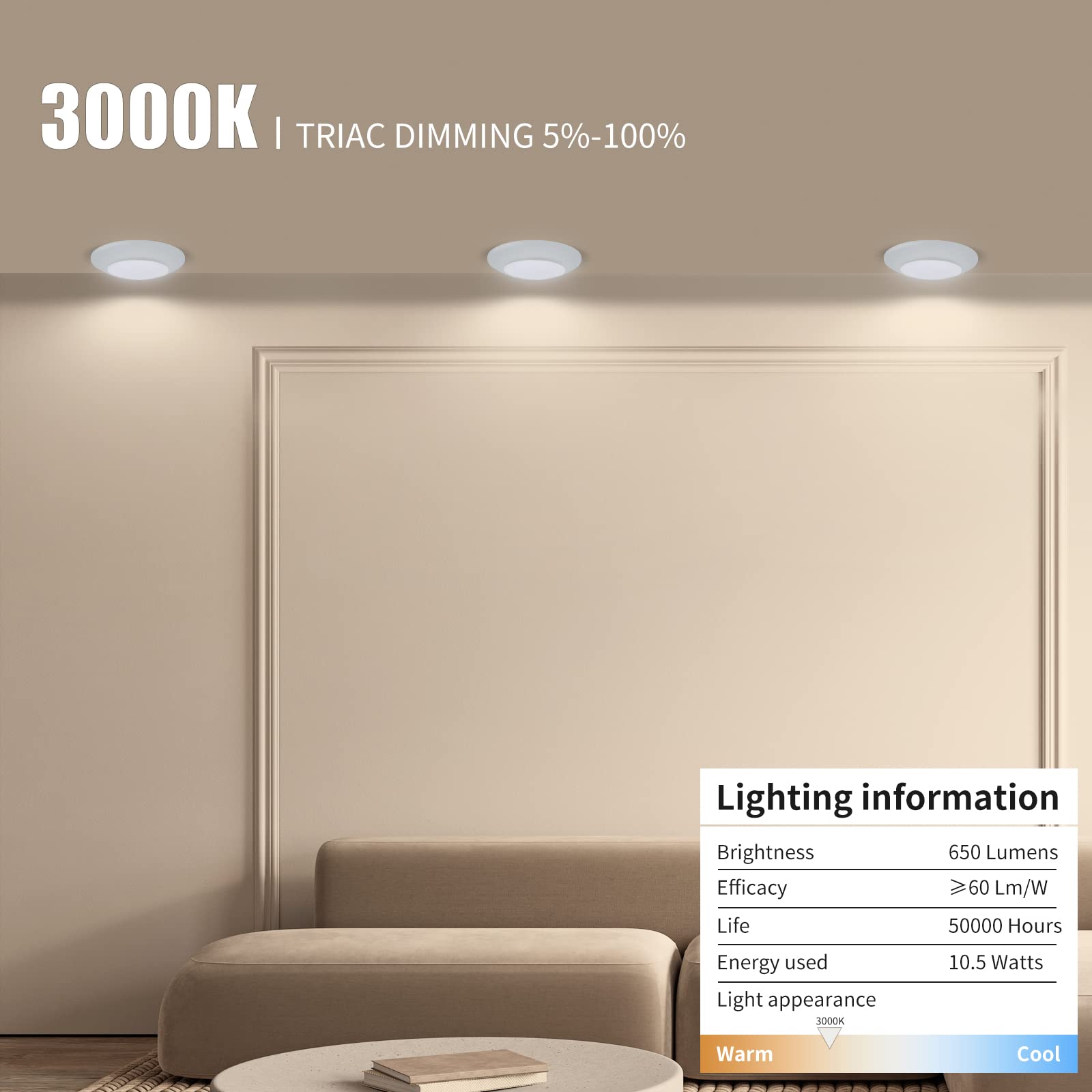 ECOELER LED disk light in bathroom/kitchen wet-location use