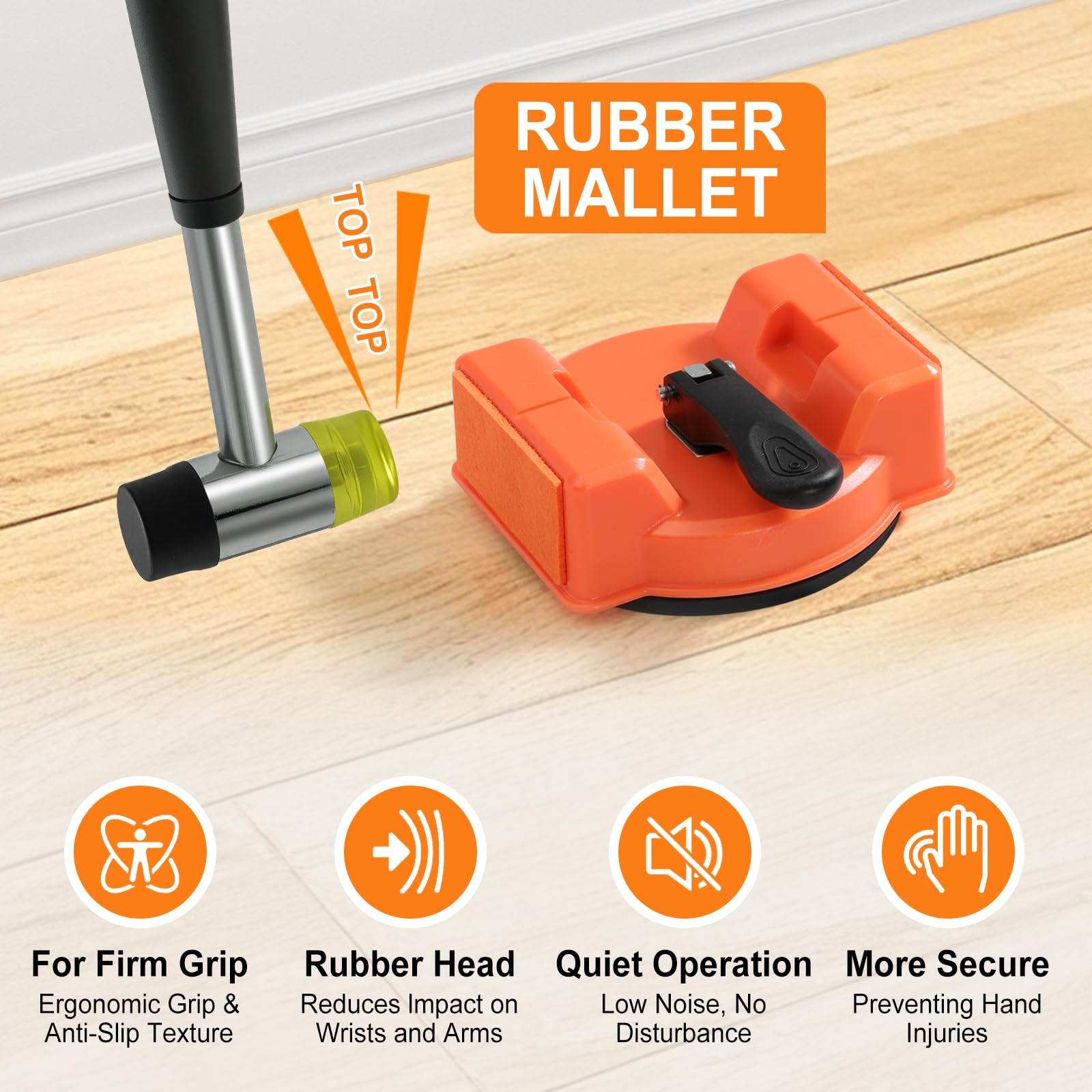 ECOGREDA hammer with felt pad enables smoother strikes and reduced noise during gaps repair.