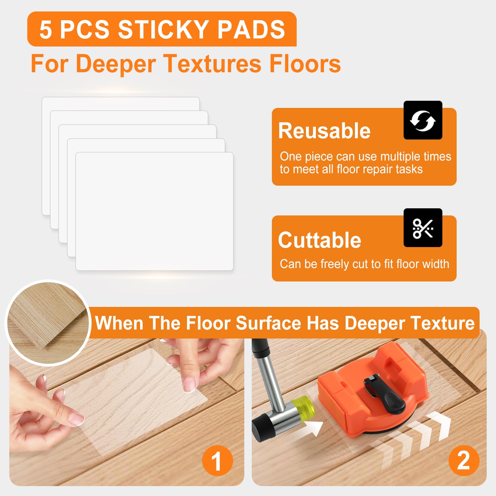 ECOGREDA suction cup floor-gap fixer attachment for quick, mess-free floor seam repairs.