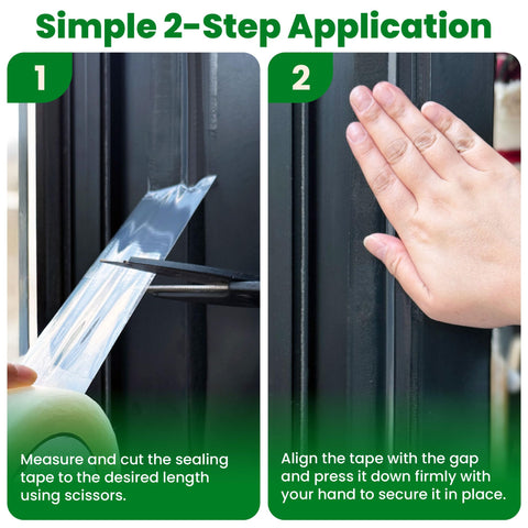 ecohomes easy install sealing tape cut-to-length shows simple stick-on application.