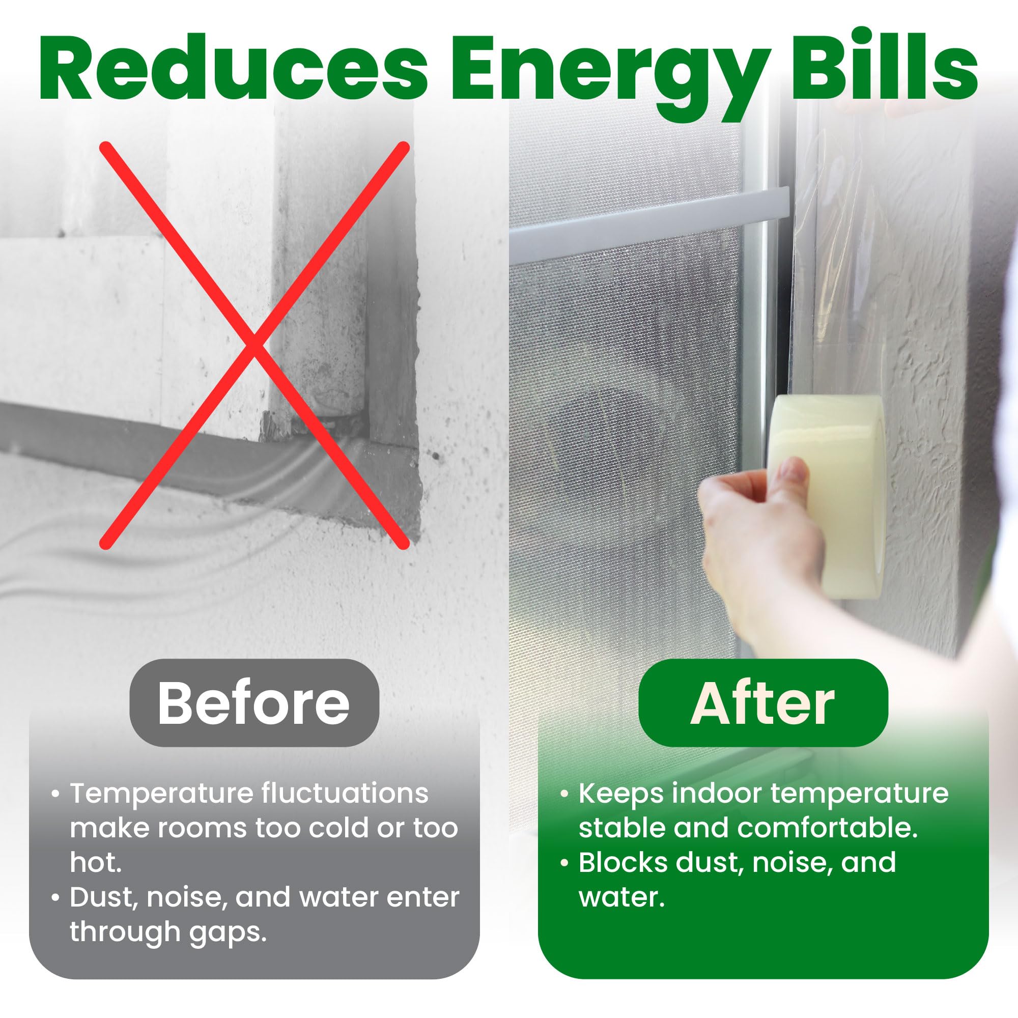 ECOHomes residue-free removal tape leaves no sticky residue.
