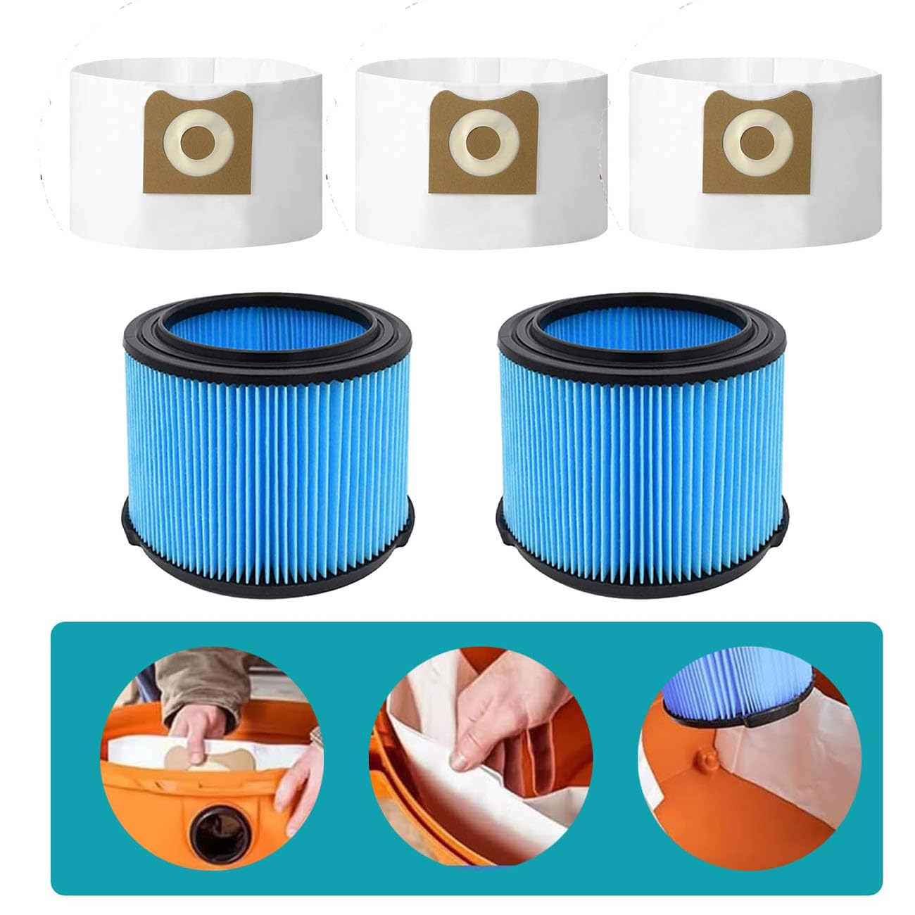 Tool-free filter replacement shown in a quick install demo