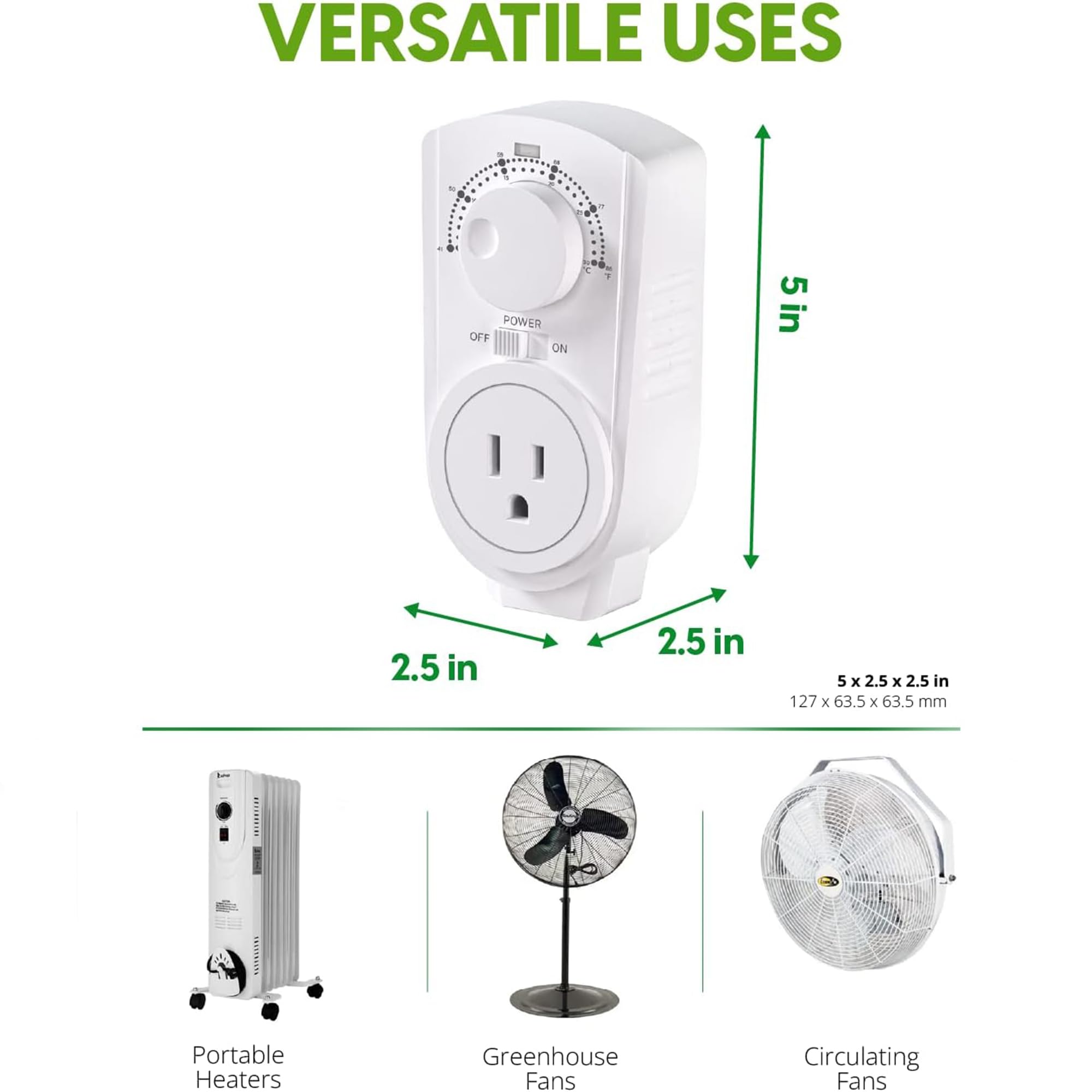EconoHome compact thermostat fits tight spaces with a small footprint