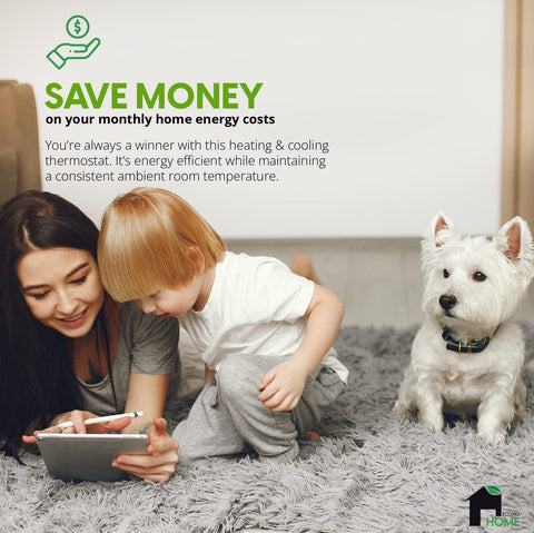 EconoHome thermostat controls ambient temperature for energy-efficient comfort