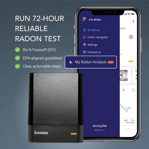 Ecosense EQ100 connects to a 2.4 GHz Wi-Fi network for remote access