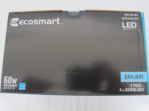 EcoSmart daylight LED downlight delivering bright, even kitchen lighting