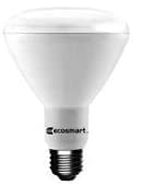 EcoSmart BR30 daylight bulb installed in a recessed fixture for even light.