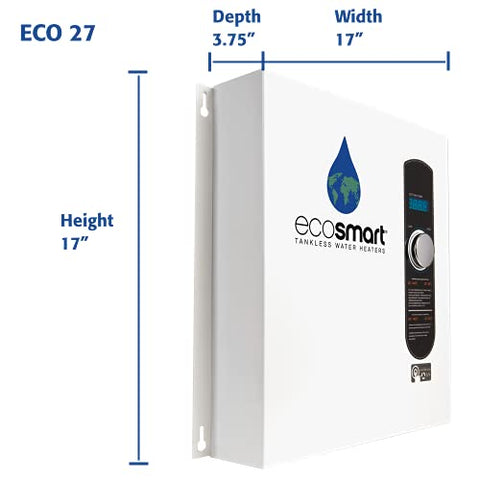 EcoSmart ECO 27 digital temperature display for precise control.