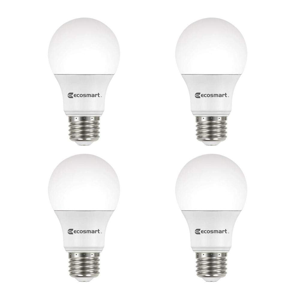 Long-lasting, dimmable EcoSmart A19 bulbs with 2700K soft white for cozy evenings