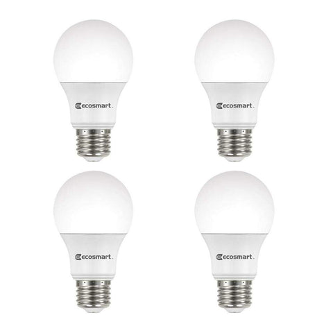 Long-lasting, dimmable EcoSmart A19 bulbs with 2700K soft white for cozy evenings