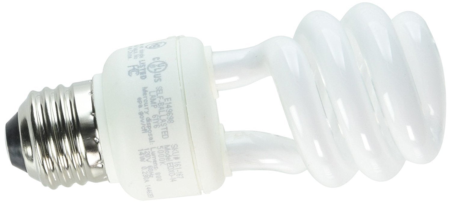 EcoSmart Spiral CFL Light Bulb Daylight, energy-efficient lighting for bright daytime tasks.