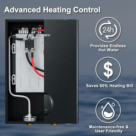 ECOTOUCH ECO140B installed under-sink installation demonstrates point-of-use practicality.