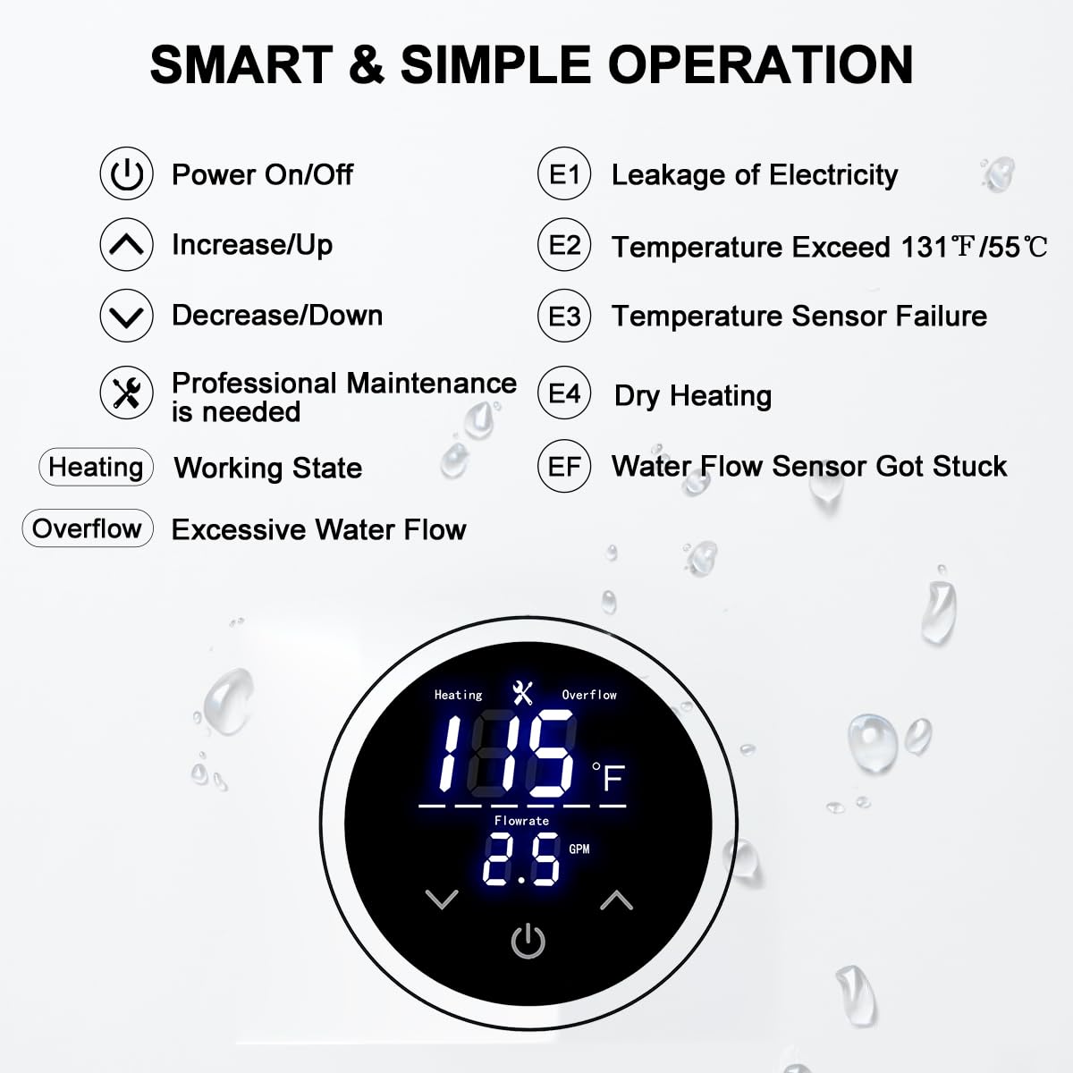 Safety features on ECOTOUCH ECO180S protect users.