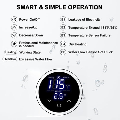 Safety features on ECOTOUCH ECO180S protect users.