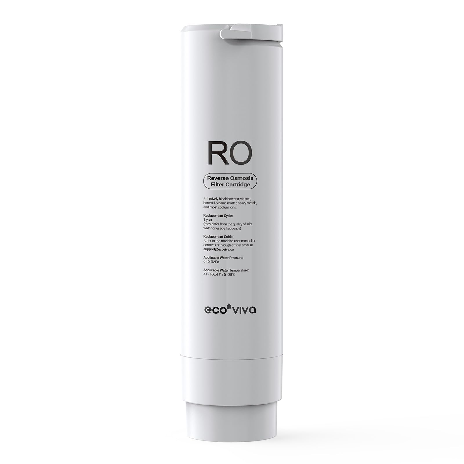 Ecoviva replacement RO filter cartridge for WP-RO-200G ensures purified-tasting water at home.