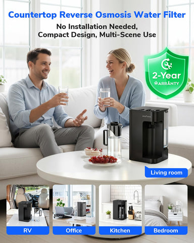 ecoviva water 8-stage filtration delivers purer taste for daily drinking.