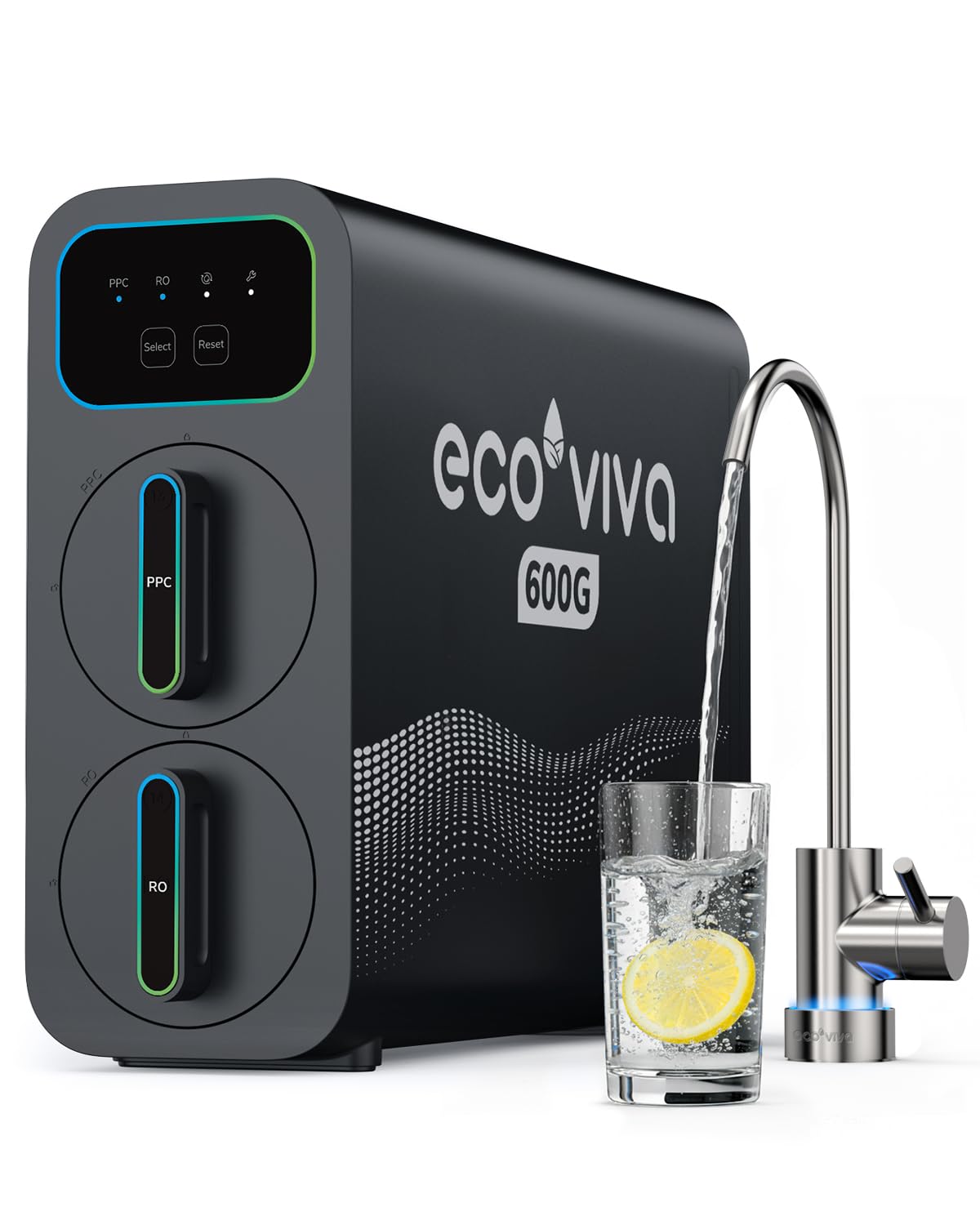 Ecoviva Water E6 compact under-sink RO system delivers clean water on demand.