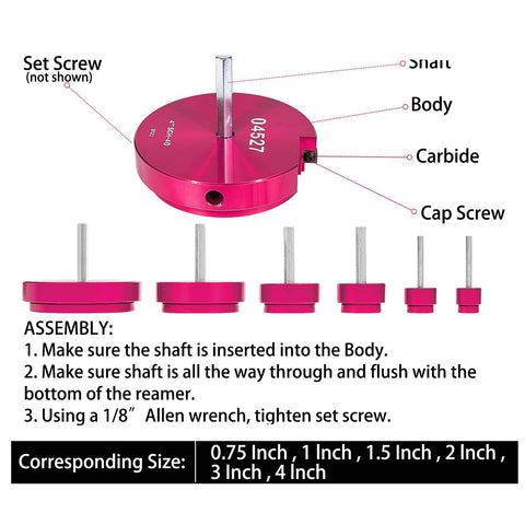E-cowlboy 3 inch reamer for larger pipe sections cleaning