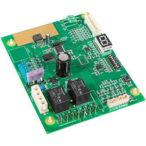 E-cowlboy control board labeling and quick-reference icons aid troubleshooting.