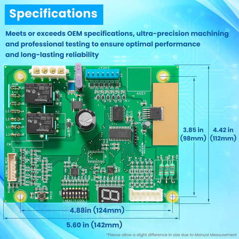 DIP switch settings on E-cowlboy control board.