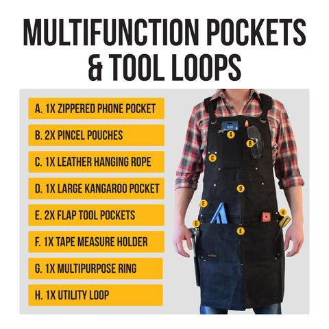 Quick-release buckle and adjustable harness on EcoZen welding apron