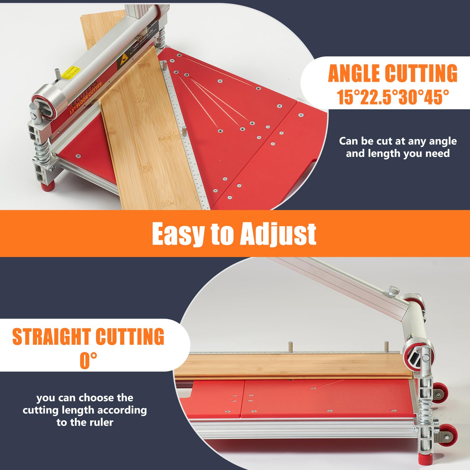 ECUTERS assembled pro floor cutter built with durable aluminum body for long-lasting use.