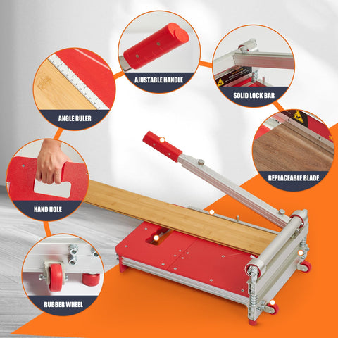 ECUTERS 13-inch floor cutter showing cutting width for larger plank work.