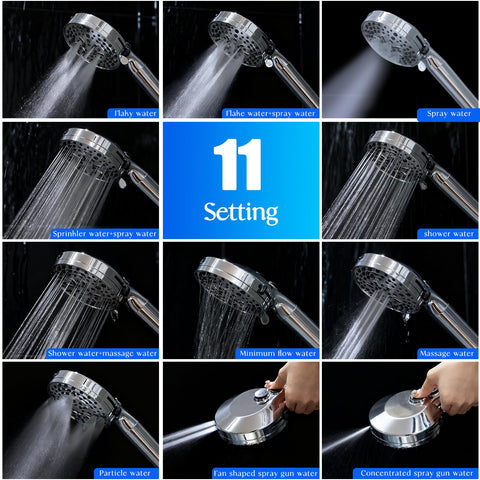 ECXHYDG ABS material shower head resistant to rust and fade