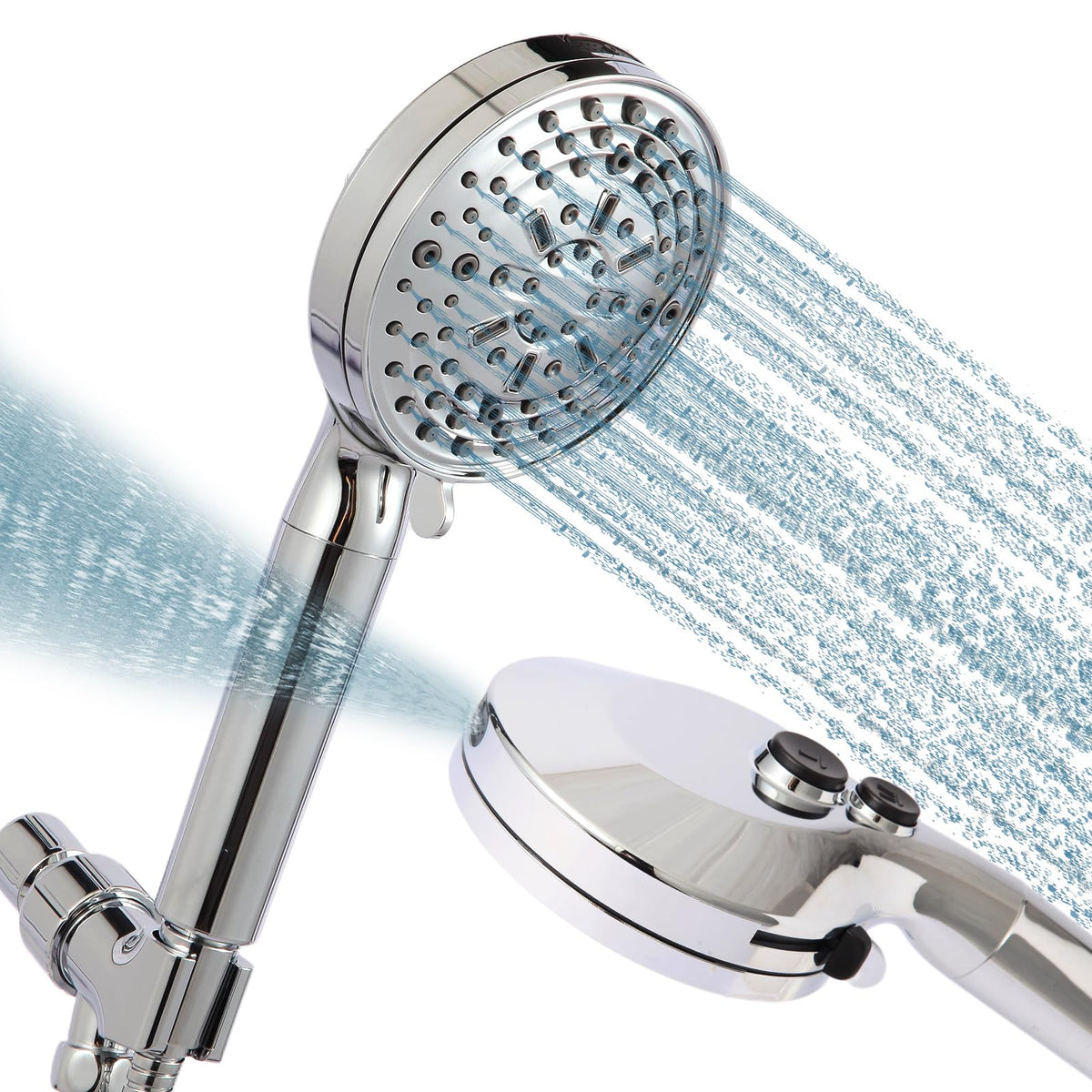 ECXHYDG filtered handheld shower head with 60-inch hose for flexible use