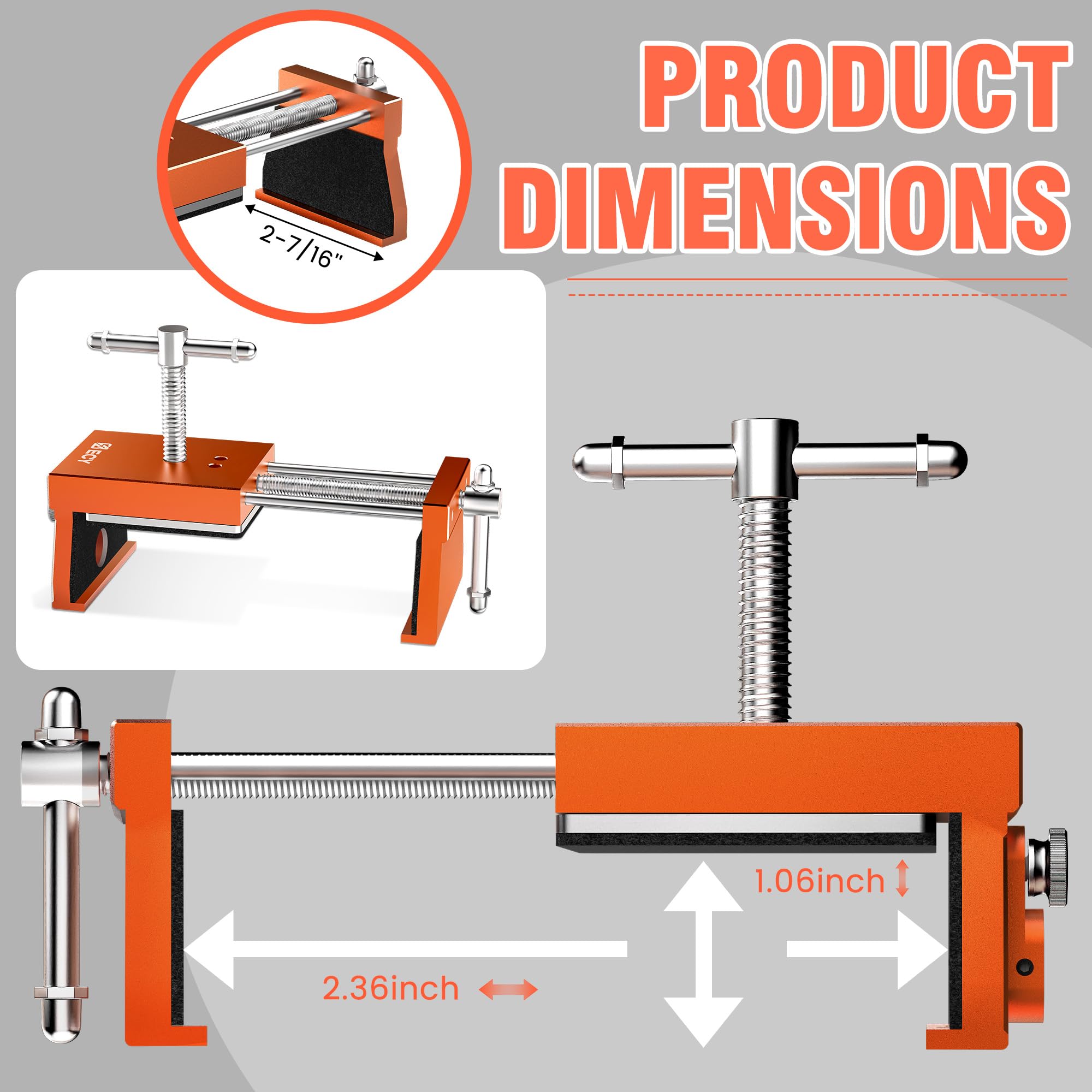 ECY clamps with built in drill guide for accurate pilot holes