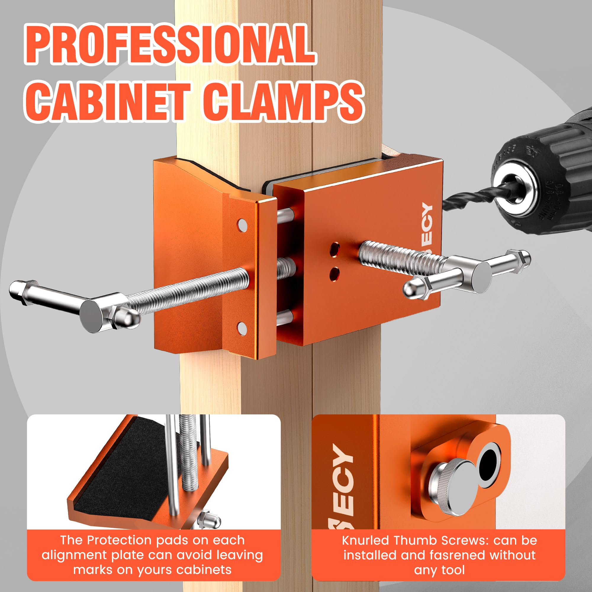 Micro adjustment T bars offer fine control for perfect alignment