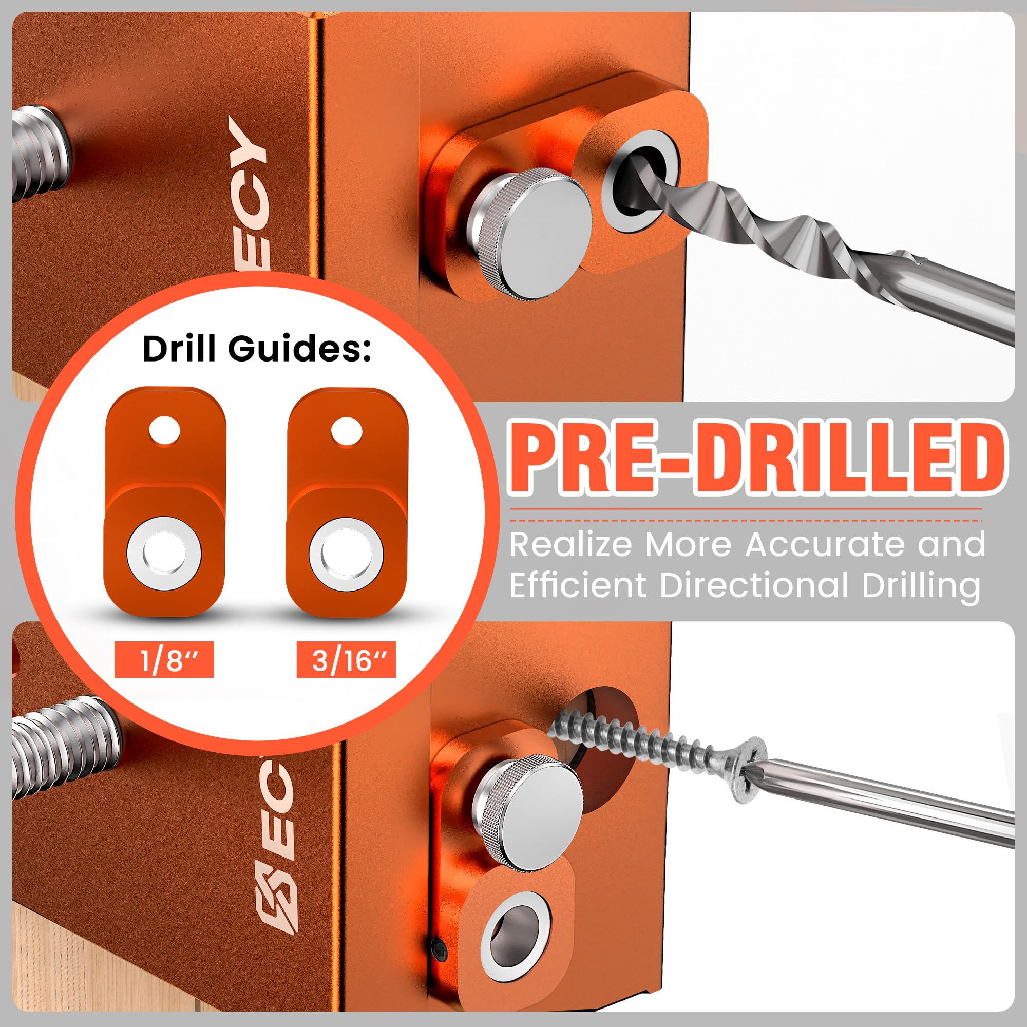 Includes a portable case for on site organization and transport