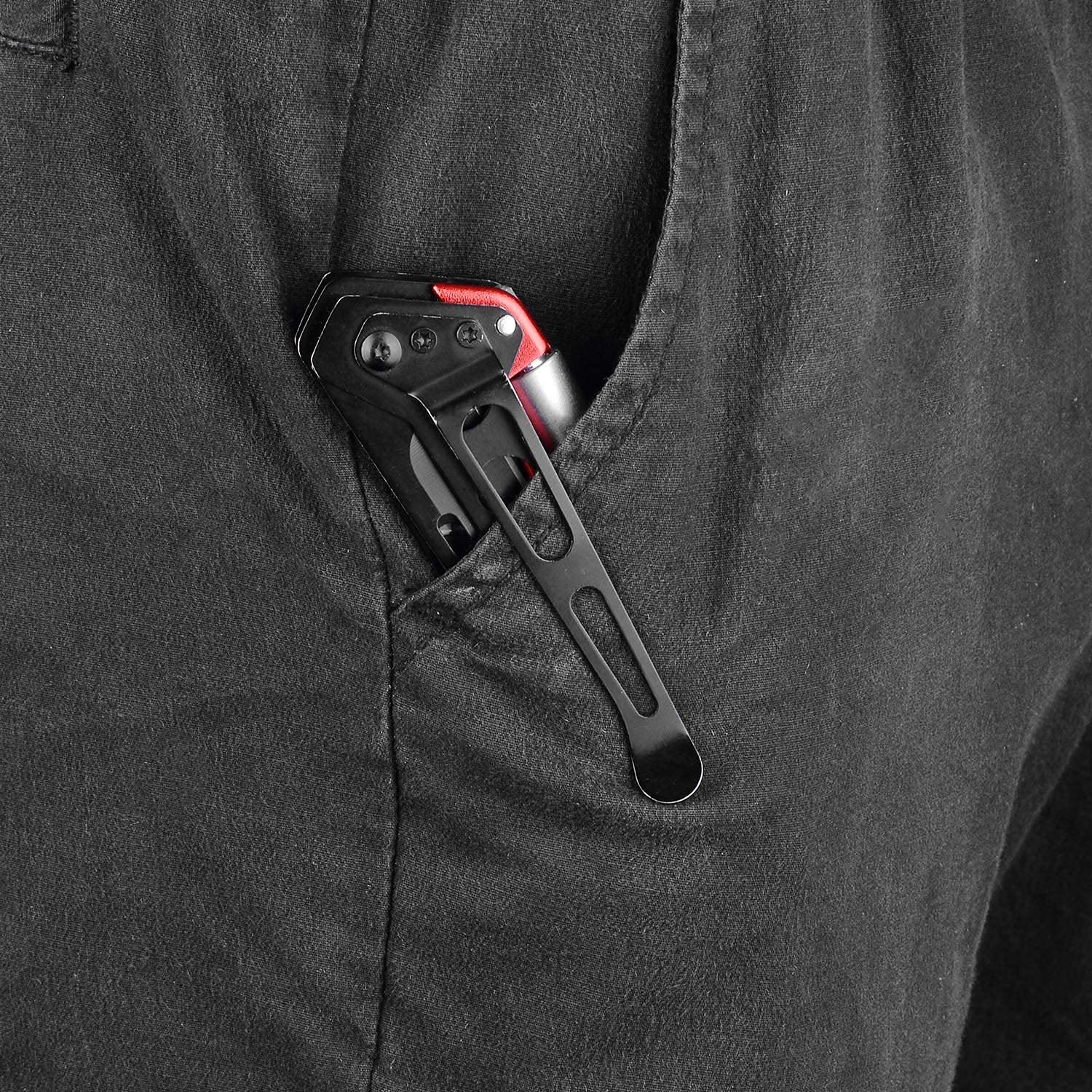 edcfans retractable utility knife in use for precise box cutting.