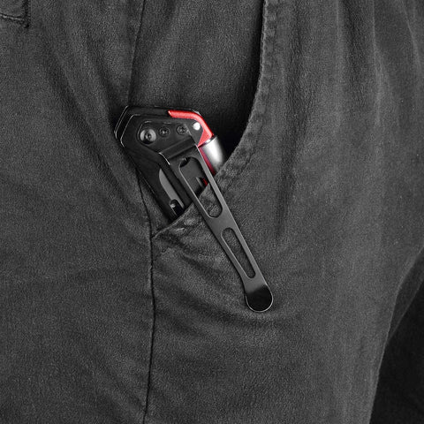 edcfans retractable utility knife in use for precise box cutting.
