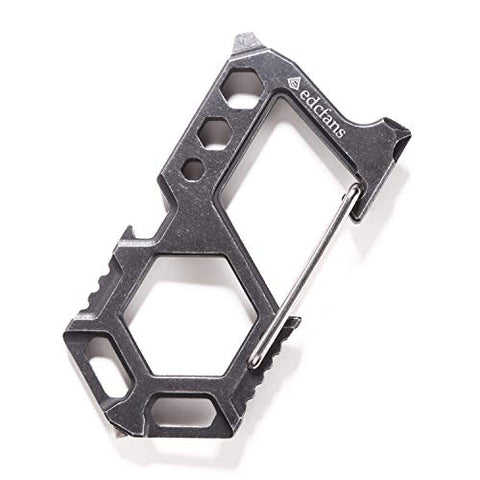 edcfans carabiner keychain 11-in-1 multitool on pocket for on-the-go tasks