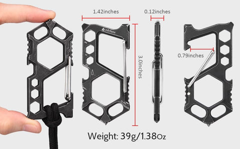 edcfans carabiner keychain keyclip securing essentials