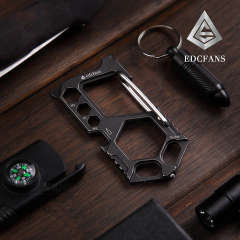 edcfans carabiner keychain two key loops organized keys