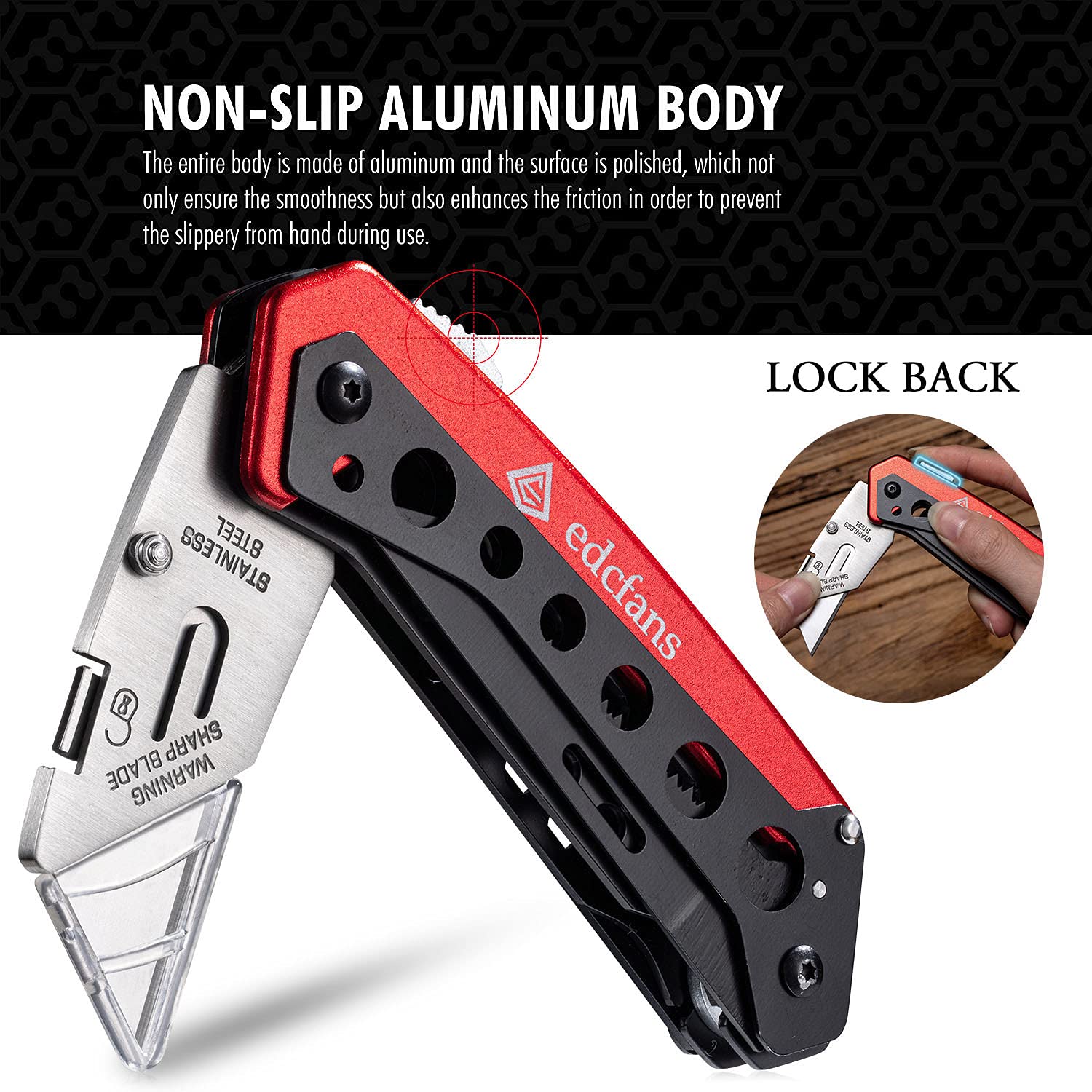 edcfans built-in screwdrivers support on-the-go tightening.