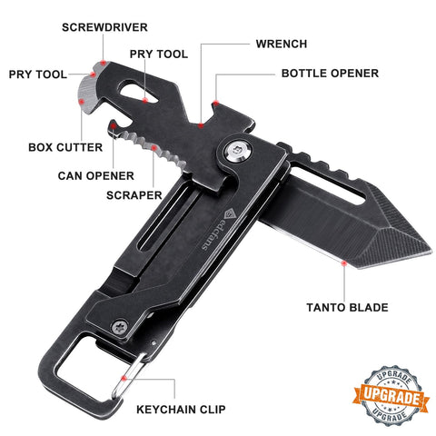 edcfans tanto pocket knife with clip for reliable one-handed use during camping