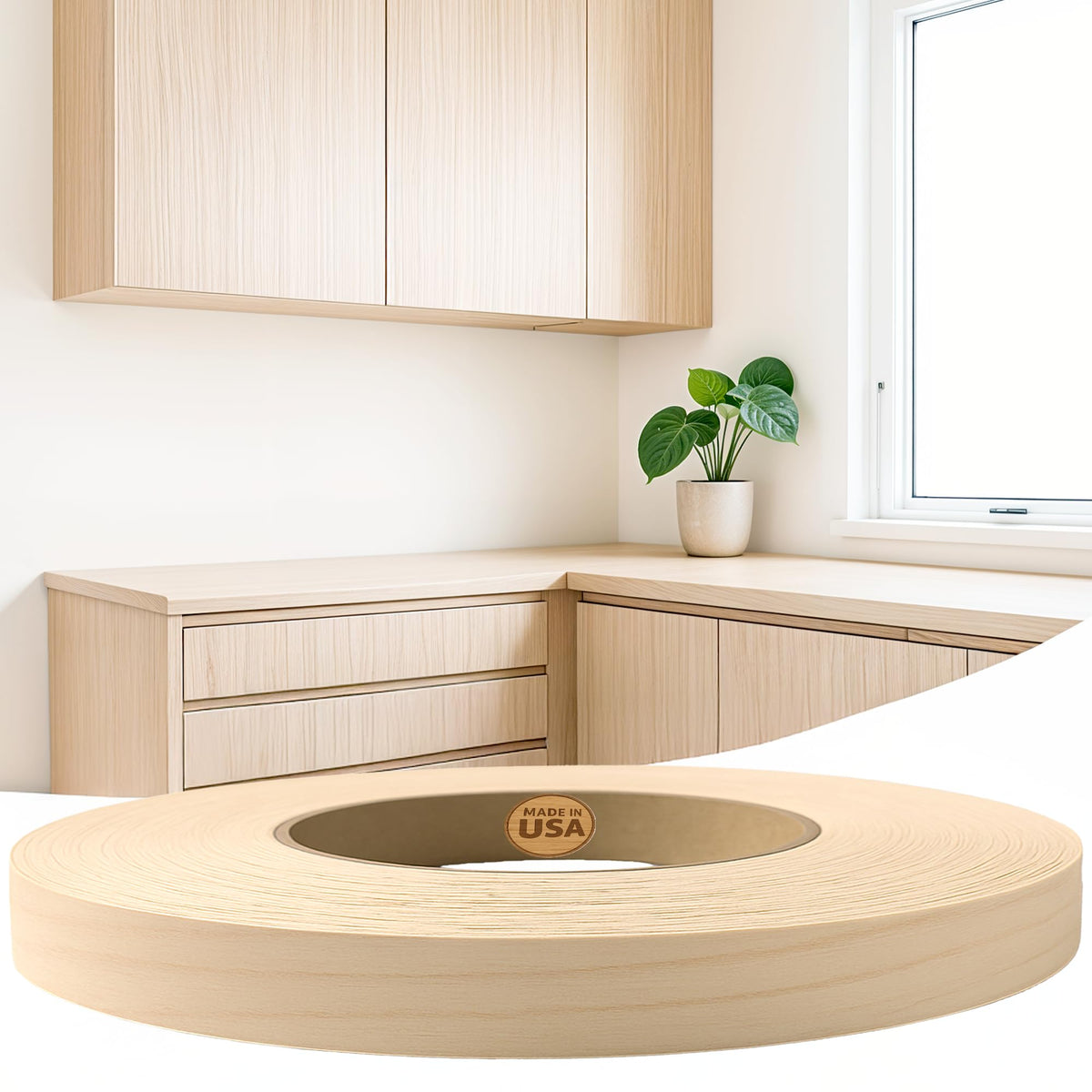Edge Supply Birch 3-4in roll veneer showing clean grain for cabinet edges