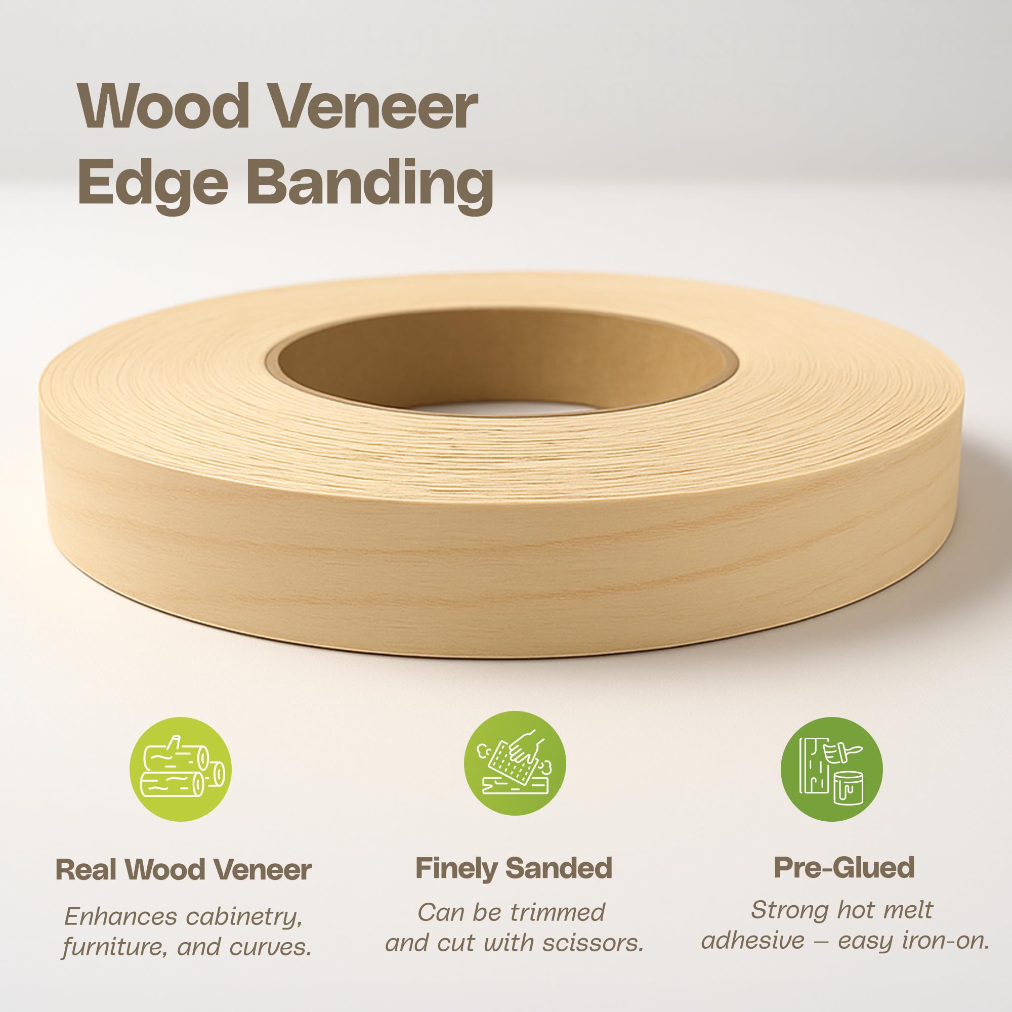 Edge Supply long-roll veneer with paper core for easy handling