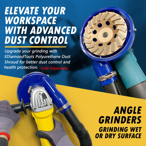 EDiamondTools 7-inch wheel enables efficient coating removal and leveling tasks.