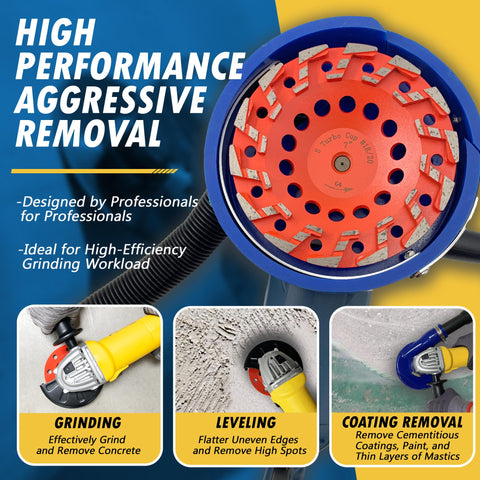 EDiamondTools 7-inch wheel removes paint efficiently on concrete surfaces.