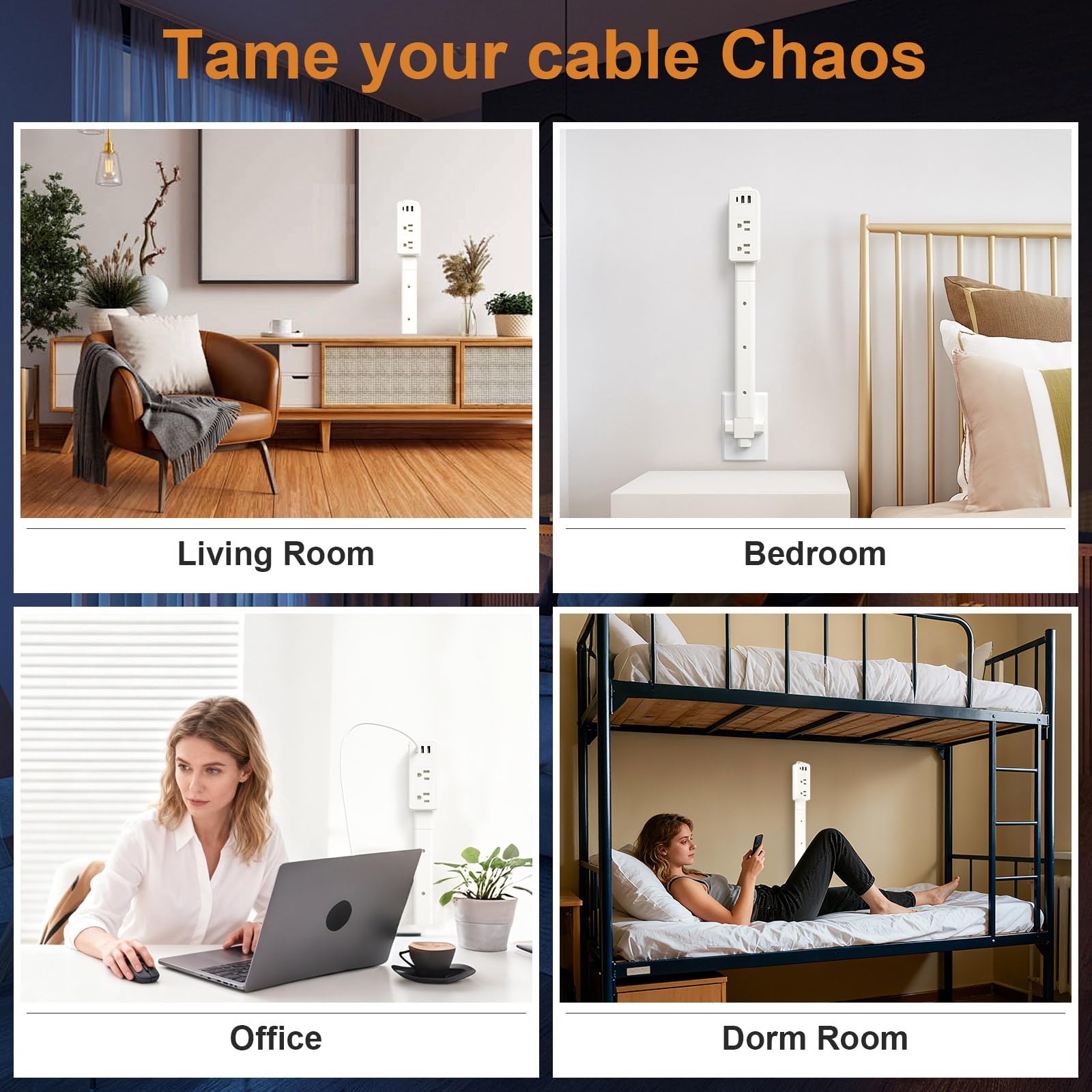 EDIEBE behind-couch setup demonstrating damage-free installation