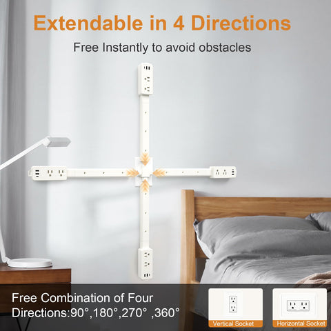 EDIEBE 34-inch extender extended behind bed for extra reach