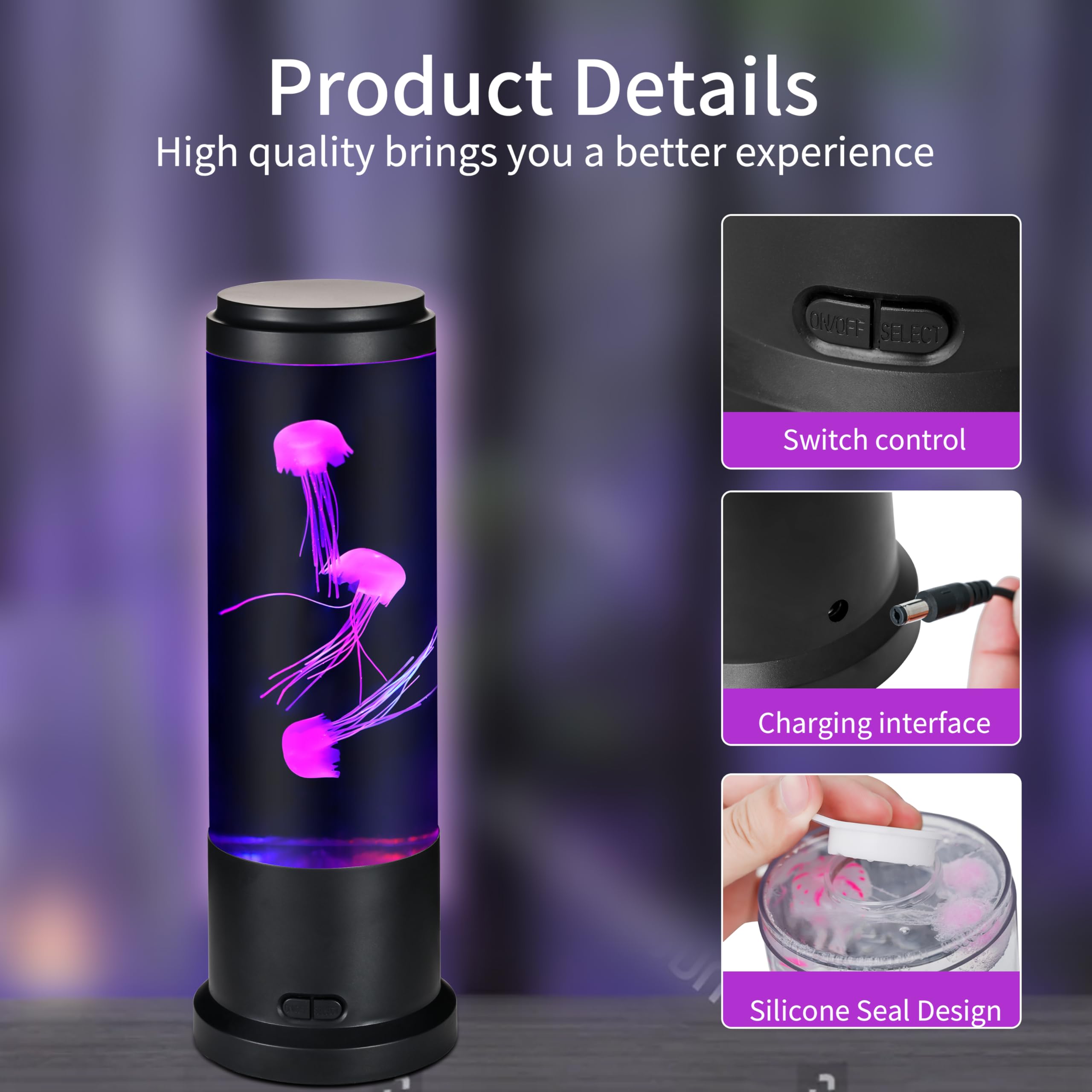 EDIER Jellyfish Lamp ambient glow ideal for evenings and relaxation.