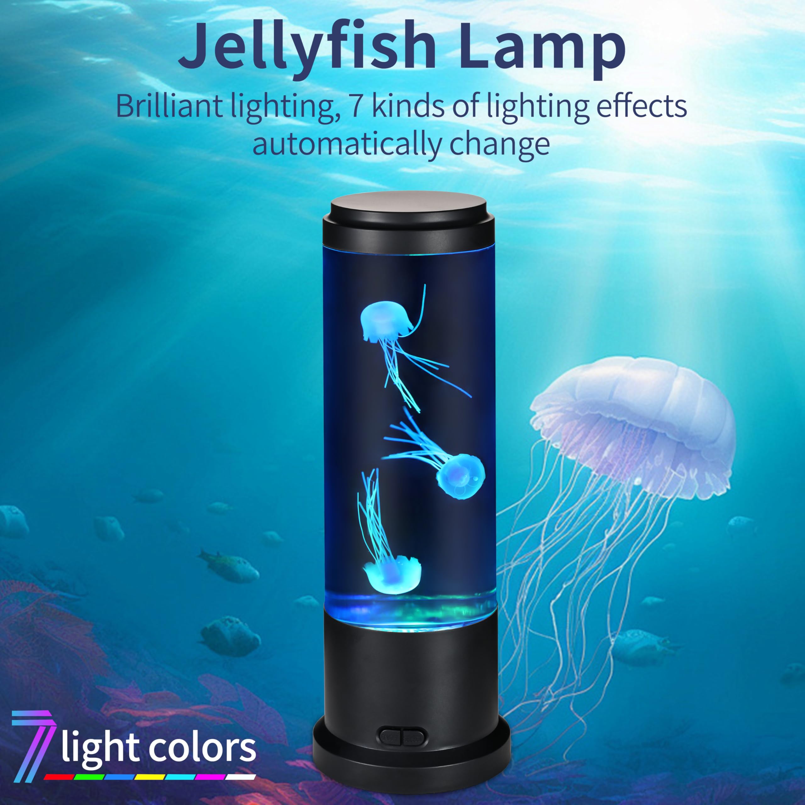 EDIER Jellyfish Lamp noiseless pump for a peaceful setting.